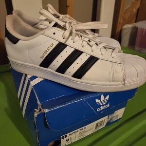 Adidas Superstar White and Black Sneakers